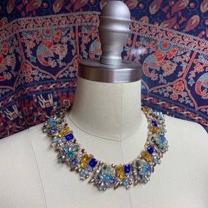 Posh, statement necklace blues, sparkly